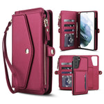 Portafoglio multifunzionale con custodia per telefono in pelle rimovibile e cordino., For Samsung Galaxy S22 5G, For Samsung Galaxy S21 FE 5G, For Samsung Galaxy S21 5G, For Samsung Galaxy S21+ 5G