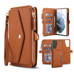 Portafoglio multifunzionale con custodia per telefono in pelle rimovibile e cordino., For Samsung Galaxy S22 5G, For Samsung Galaxy S21 FE 5G, For Samsung Galaxy S21 5G, For Samsung Galaxy S21+ 5G