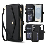Portafoglio multifunzionale con custodia per telefono in pelle rimovibile e cordino., For Samsung Galaxy S26+ 5G, For Samsung Galaxy S26 Ultra 5G, For Samsung Galaxy S26 5G, For Samsung Galaxy S25 Edge 5G