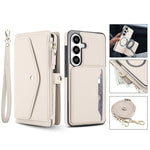 Portafoglio multifunzionale con custodia per telefono in pelle rimovibile e cordino., For Samsung Galaxy S26+ 5G, For Samsung Galaxy S26 Ultra 5G, For Samsung Galaxy S26 5G, For Samsung Galaxy S25 Edge 5G