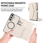 Portafoglio multifunzionale con custodia per telefono in pelle rimovibile e cordino., For Samsung Galaxy S26+ 5G, For Samsung Galaxy S26 Ultra 5G, For Samsung Galaxy S26 5G, For Samsung Galaxy S25 Edge 5G