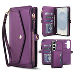 Portafoglio multifunzionale con custodia per telefono in pelle rimovibile e cordino., For Samsung Galaxy S26+ 5G, For Samsung Galaxy S26 Ultra 5G, For Samsung Galaxy S26 5G, For Samsung Galaxy S25 Edge 5G
