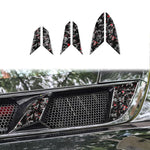 Set di 6 adesivi decorativi in fibra di carbonio con lamina d'oro forgiata per prese d'aria laterali del motore dell'auto Chevrolet Corvette C8 2020-, lato guidatore sinistro e destro., Engine Side Vents