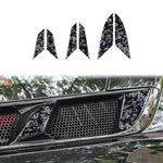 Set di 6 adesivi decorativi in fibra di carbonio con lamina d'oro forgiata per prese d'aria laterali del motore dell'auto Chevrolet Corvette C8 2020-, lato guidatore sinistro e destro., Engine Side Vents