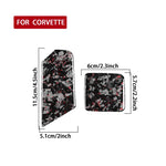 Set di 2 adesivi decorativi in fibra di carbonio con lamina dorata forgiata per gancio di traino auto per Chevrolet Corvette C8 2020-, lato guidatore sinistro e destro., Trailer Hook