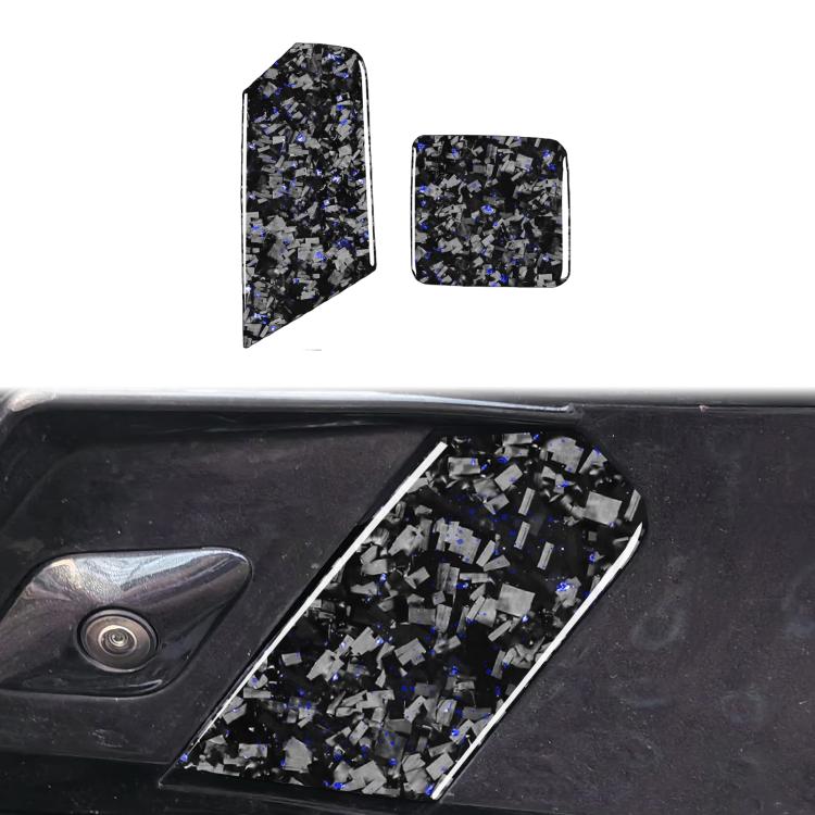 Set di 2 adesivi decorativi in fibra di carbonio con lamina dorata forgiata per gancio di traino auto per Chevrolet Corvette C8 2020-, lato guidatore sinistro e destro., Trailer Hook