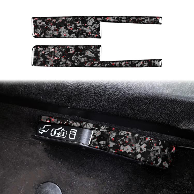 Set 2 adesivi fibra carbonio con lamina oro per Chevrolet Corvett