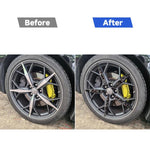 Set di 20 adesivi decorativi in fibra di carbonio con lamina dorata forgiata per cerchi auto Chevrolet Corvette C8 2020-, lato guidatore sinistro e destro., Wheels