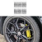 Set di 20 adesivi decorativi in fibra di carbonio con lamina dorata forgiata per cerchi auto Chevrolet Corvette C8 2020-, lato guidatore sinistro e destro., Wheels