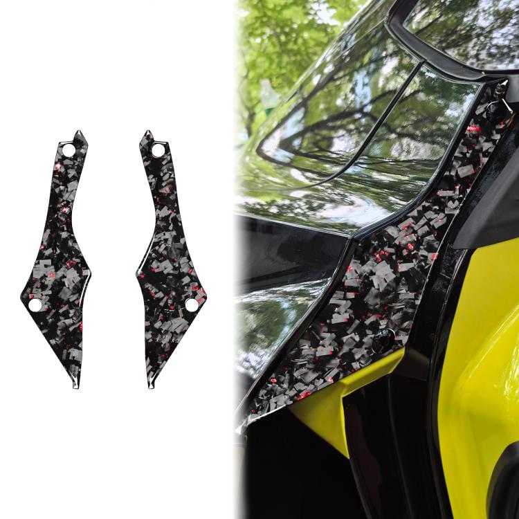 Set 2 adesivi fibra carbonio dorata per Chevrolet Corvette C8