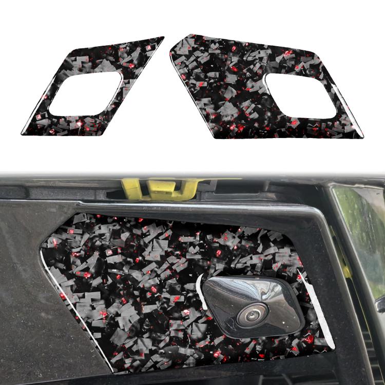 Set 2 adesivi fibra carbonio con lamina oro per Chevrolet Corvett