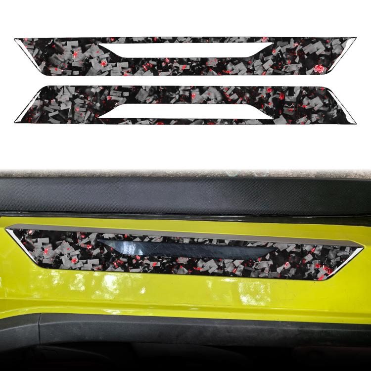 Set di 2 adesivi decorativi per soglia auto in fibra di carbonio con lamina d'oro forgiata per Chevrolet Corvette C8 2020-, lato guidatore sinistro e destro., Threshold