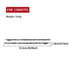 Set di 2 adesivi decorativi in fibra di carbonio con lamina dorata forgiata per fanali posteriori di auto Chevrolet Corvette C8 2020-, lato guidatore sinistro e destro., Taillight