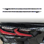 Set di 2 adesivi decorativi in fibra di carbonio con lamina dorata forgiata per fanali posteriori di auto Chevrolet Corvette C8 2020-, lato guidatore sinistro e destro., Taillight