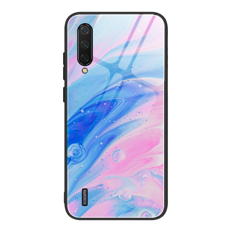 Custodia protettiva in vetro con motivo in marmo, For Xiaomi Mi Note 10, For Xiaomi Mi CC9 / A3 Lite, For Xiaomi Redmi 9A