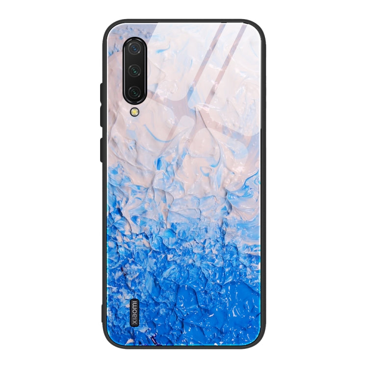 Custodia protettiva in vetro con motivo in marmo, For Xiaomi Mi Note 10, For Xiaomi Mi CC9 / A3 Lite, For Xiaomi Redmi 9A