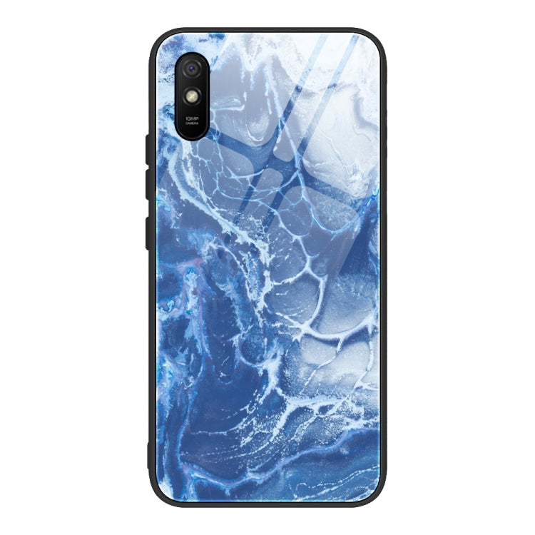 Custodia protettiva in vetro con motivo in marmo, For Xiaomi Mi Note 10, For Xiaomi Mi CC9 / A3 Lite, For Xiaomi Redmi 9A