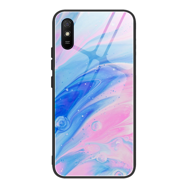 Custodia protettiva in vetro con motivo in marmo, For Xiaomi Mi Note 10, For Xiaomi Mi CC9 / A3 Lite, For Xiaomi Redmi 9A
