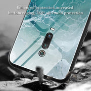 Custodia protettiva in vetro con motivo in marmo, For Xiaomi Redmi K20 / K20 Pro / Mi 9T, For Xiaomi Redmi Note 9, For Xiaomi Redmi Note 9S / Note 9 Pro