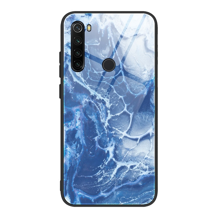 Custodia vetro protettiva motivo marmo per Xiaomi Redmi Note 8T