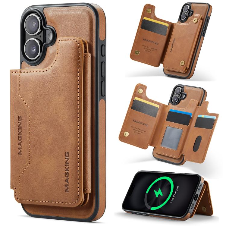 Custodia per telefono rimovibile con tasca per carte RFID MagSafe serie K3 di MAGKING., For iPhone 16 Plus, For iPhone 16
