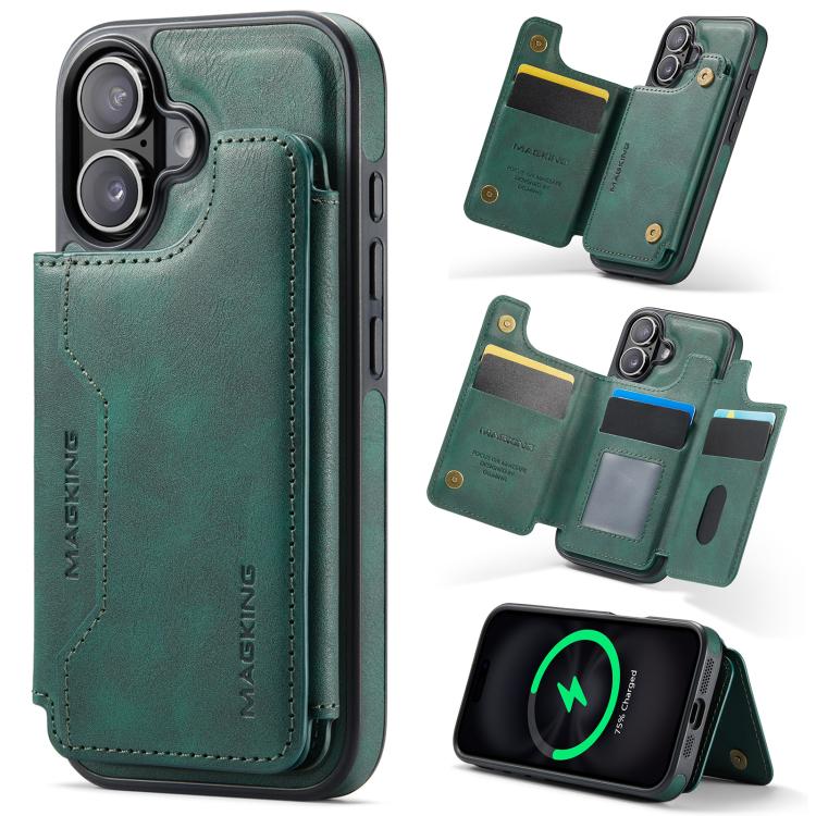 Custodia per telefono rimovibile con tasca per carte RFID MagSafe serie K3 di MAGKING., For iPhone 16 Plus, For iPhone 16