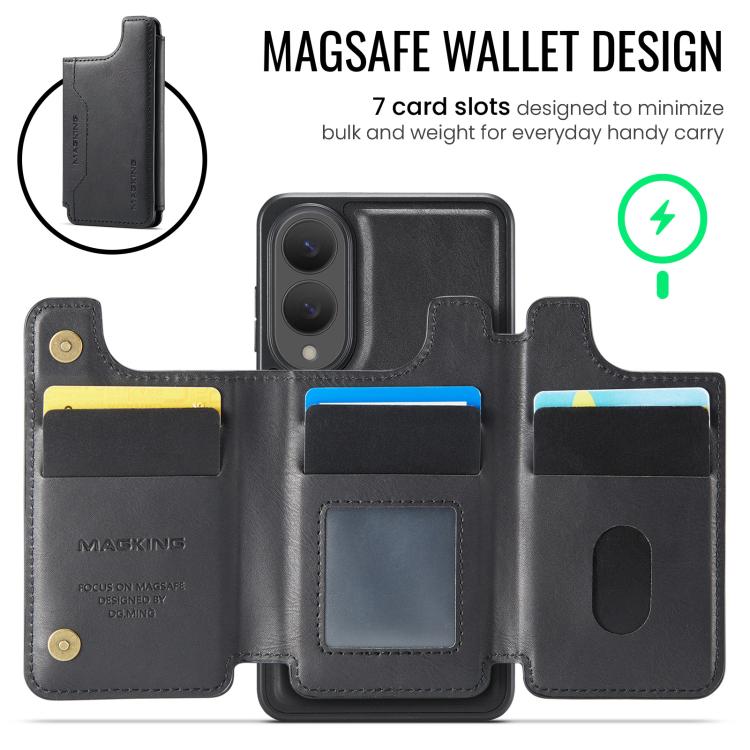 Custodia per telefono rimovibile con tasca per carte RFID MagSafe serie K3 di MAGKING., For Samsung Galaxy S25 Edge 5G, For Samsung Galaxy S25 5G, For Samsung Galaxy S25+ 5G, For Samsung Galaxy S25 Ultra 5G