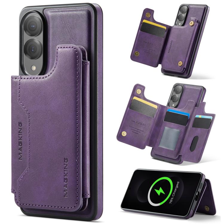 Custodia per telefono rimovibile con tasca per carte RFID MagSafe serie K3 di MAGKING., For Samsung Galaxy S25 Edge 5G, For Samsung Galaxy S25 5G, For Samsung Galaxy S25+ 5G, For Samsung Galaxy S25 Ultra 5G