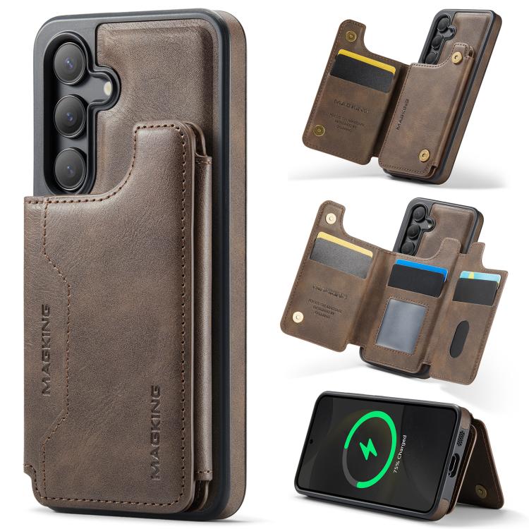 Custodia per telefono rimovibile con tasca per carte RFID MagSafe serie K3 di MAGKING., For Samsung Galaxy S24 FE 5G, For Samsung Galaxy S24 Ultra 5G, For Samsung Galaxy S24+ 5G, For Samsung Galaxy S24 5G