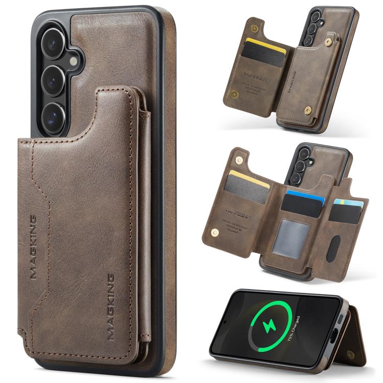 Custodia per telefono rimovibile con tasca per carte RFID MagSafe serie K3 di MAGKING., For Samsung Galaxy S24 FE 5G, For Samsung Galaxy S24 Ultra 5G, For Samsung Galaxy S24+ 5G, For Samsung Galaxy S24 5G
