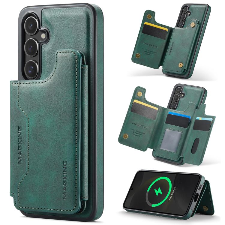 Custodia per telefono rimovibile con tasca per carte RFID MagSafe serie K3 di MAGKING., For Samsung Galaxy S24 FE 5G, For Samsung Galaxy S24 Ultra 5G, For Samsung Galaxy S24+ 5G, For Samsung Galaxy S24 5G