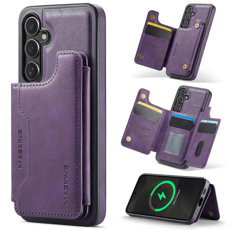 Custodia per telefono rimovibile con tasca per carte RFID MagSafe serie K3 di MAGKING., For Samsung Galaxy S24 FE 5G, For Samsung Galaxy S24 Ultra 5G, For Samsung Galaxy S24+ 5G, For Samsung Galaxy S24 5G