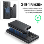 Custodia per telefono rimovibile con tasca per carte RFID MagSafe serie K3 di MAGKING., For Samsung Galaxy S23 Ultra 5G