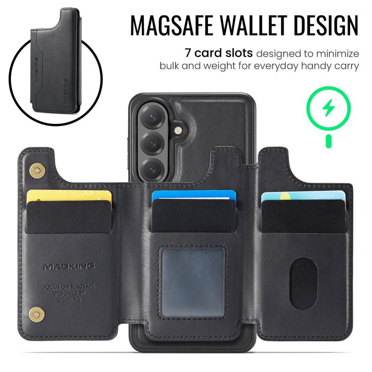 Custodia per telefono rimovibile con tasca per carte RFID MagSafe serie K3 di MAGKING., For Samsung Galaxy S26+ 5G, For Samsung Galaxy S26 Ultra 5G, For Samsung Galaxy S26 5G, For Samsung Galaxy S25 FE 5G