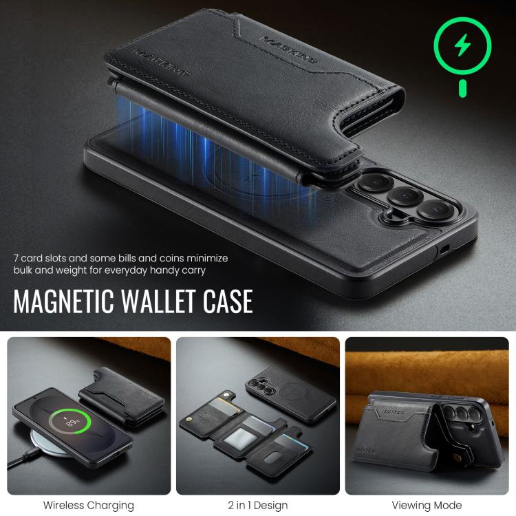 Custodia per telefono rimovibile con tasca per carte RFID MagSafe serie K3 di MAGKING., For Samsung Galaxy S26+ 5G, For Samsung Galaxy S26 Ultra 5G, For Samsung Galaxy S26 5G, For Samsung Galaxy S25 FE 5G