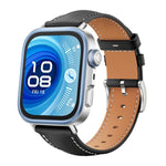 Cinturino per orologio xDfind Flat Head Black Shark in pelle a grana fine, For Huawei Watch Fit 5 / Fit 5 Pro 20mm, For Huawei Watch D2 22mm