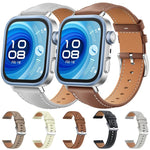 Cinturino per orologio xDfind Flat Head Black Shark in pelle a grana fine, For Huawei Watch Fit 5 / Fit 5 Pro 20mm, For Huawei Watch D2 22mm