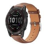 Cinturino per orologio xDfind Flat Head Black Shark in pelle a grana fine, For Garmin Fenix 8/7/6/5 22mm 20mm, For Garmin Fenix 8/7X/6X/5X 26mm 22mm, For Garmin Forerunner 220/735/735XT/230/235 20mm, For Garmin Forerunner 35/30/35j 20mm