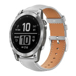 Cinturino per orologio xDfind Flat Head Black Shark in pelle a grana fine, For Garmin Fenix 8/7/6/5 22mm 20mm, For Garmin Fenix 8/7X/6X/5X 26mm 22mm, For Garmin Forerunner 220/735/735XT/230/235 20mm, For Garmin Forerunner 35/30/35j 20mm