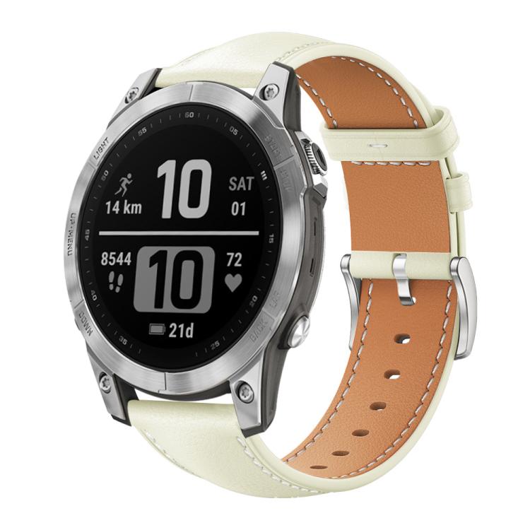 Cinturino per orologio xDfind Flat Head Black Shark in pelle a grana fine, For Garmin Fenix 8/7/6/5 22mm 20mm, For Garmin Fenix 8/7X/6X/5X 26mm 22mm, For Garmin Forerunner 220/735/735XT/230/235 20mm, For Garmin Forerunner 35/30/35j 20mm