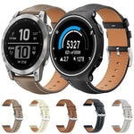 Cinturino per orologio xDfind Flat Head Black Shark in pelle a grana fine, For Garmin Fenix 8/7/6/5 22mm 20mm, For Garmin Fenix 8/7X/6X/5X 26mm 22mm, For Garmin Forerunner 220/735/735XT/230/235 20mm, For Garmin Forerunner 35/30/35j 20mm