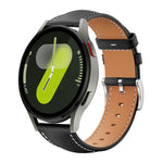 Cinturino per orologio xDfind Flat Head Black Shark in pelle a grana fine, For Samsung Galaxy Watch Ultra / Ultra 2025, For Samsung Galaxy Watch8 / Watch8 Classic, For Samsung Galaxy Watch7 / FE / 6 / 5 / 4, For Samsung Galaxy Fit3