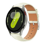 Cinturino per orologio xDfind Flat Head Black Shark in pelle a grana fine, For Samsung Galaxy Watch Ultra / Ultra 2025, For Samsung Galaxy Watch8 / Watch8 Classic, For Samsung Galaxy Watch7 / FE / 6 / 5 / 4, For Samsung Galaxy Fit3