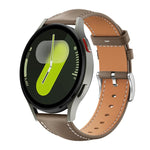 Cinturino per orologio xDfind Flat Head Black Shark in pelle a grana fine, For Samsung Galaxy Watch Ultra / Ultra 2025, For Samsung Galaxy Watch8 / Watch8 Classic, For Samsung Galaxy Watch7 / FE / 6 / 5 / 4, For Samsung Galaxy Fit3