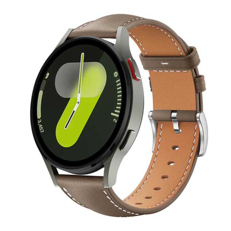 Cinturino per orologio xDfind Flat Head Black Shark in pelle a grana fine, For Samsung Galaxy Watch Ultra / Ultra 2025, For Samsung Galaxy Watch8 / Watch8 Classic, For Samsung Galaxy Watch7 / FE / 6 / 5 / 4, For Samsung Galaxy Fit3