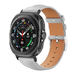 Cinturino per orologio xDfind Flat Head Black Shark in pelle a grana fine, For Samsung Galaxy Watch Ultra / Ultra 2025, For Samsung Galaxy Watch8 / Watch8 Classic, For Samsung Galaxy Watch7 / FE / 6 / 5 / 4, For Samsung Galaxy Fit3