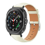 Cinturino per orologio xDfind Flat Head Black Shark in pelle a grana fine, For Samsung Galaxy Watch Ultra / Ultra 2025, For Samsung Galaxy Watch8 / Watch8 Classic, For Samsung Galaxy Watch7 / FE / 6 / 5 / 4, For Samsung Galaxy Fit3