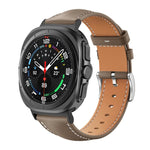 Cinturino per orologio xDfind Flat Head Black Shark in pelle a grana fine, For Samsung Galaxy Watch Ultra / Ultra 2025, For Samsung Galaxy Watch8 / Watch8 Classic, For Samsung Galaxy Watch7 / FE / 6 / 5 / 4, For Samsung Galaxy Fit3