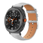 Cinturino per orologio xDfind Flat Head Black Shark in pelle a grana fine, For Samsung Galaxy Watch Ultra / Ultra 2025, For Samsung Galaxy Watch8 / Watch8 Classic, For Samsung Galaxy Watch7 / FE / 6 / 5 / 4, For Samsung Galaxy Fit3