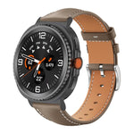 Cinturino per orologio xDfind Flat Head Black Shark in pelle a grana fine, For Samsung Galaxy Watch Ultra / Ultra 2025, For Samsung Galaxy Watch8 / Watch8 Classic, For Samsung Galaxy Watch7 / FE / 6 / 5 / 4, For Samsung Galaxy Fit3
